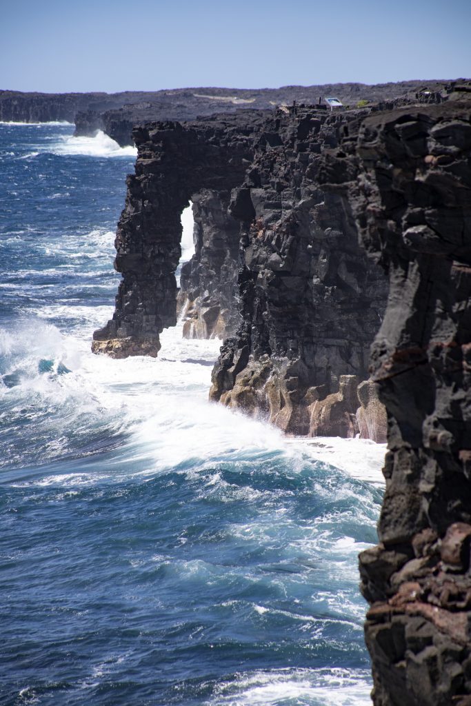 Holei Sea Arch in Volcano National Park