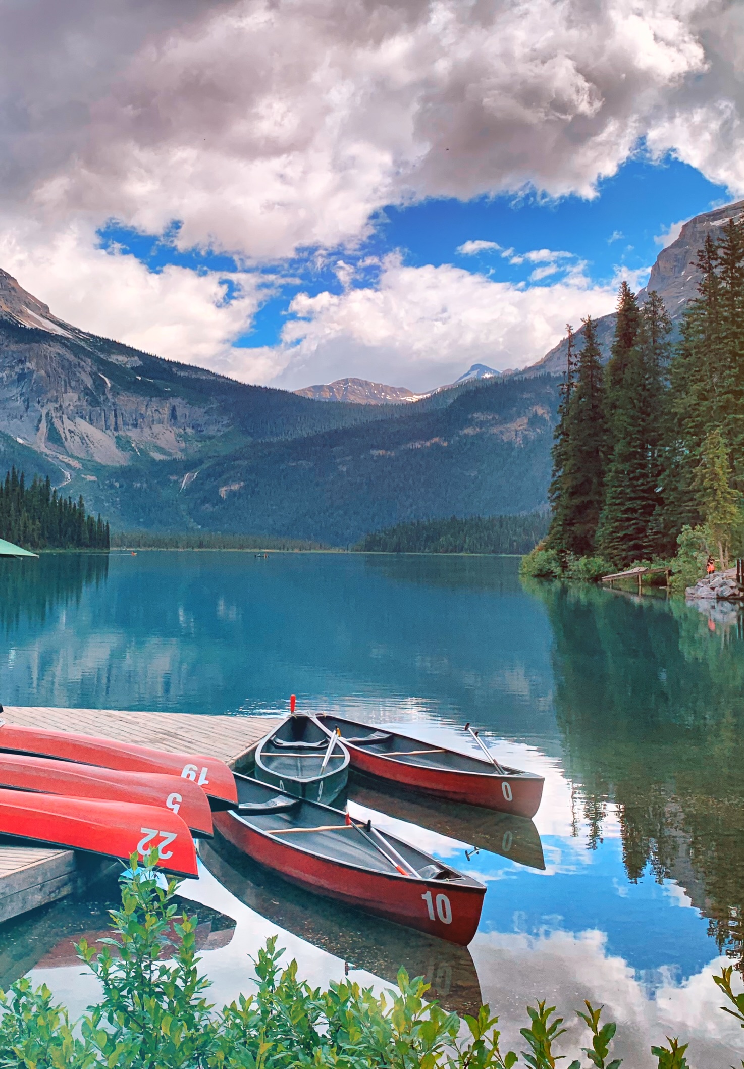 Canoeing at Emerald Lake - Things to do in Banff Canada