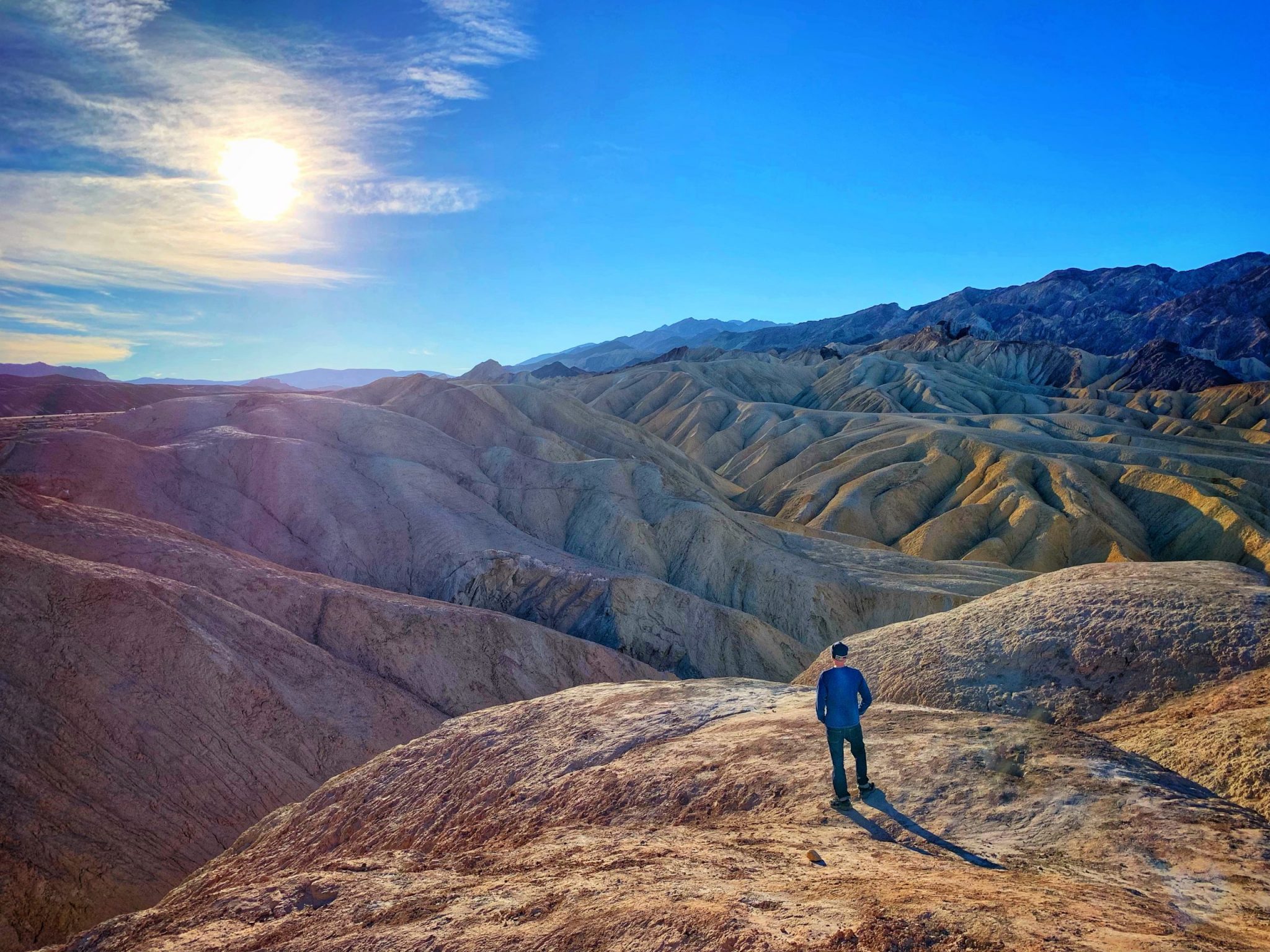 Enjoying the view at Zabriskie Point 