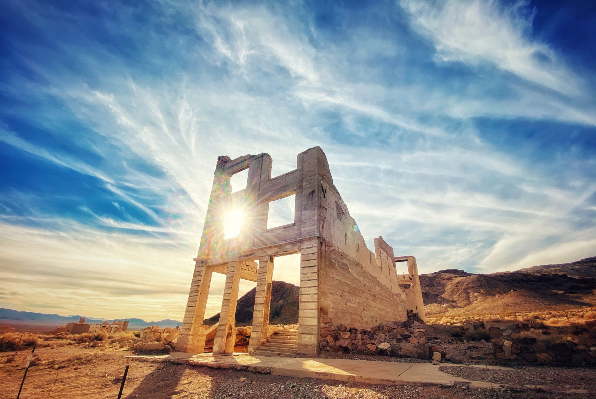 Abandoned building in Rhyolite Ghost Town