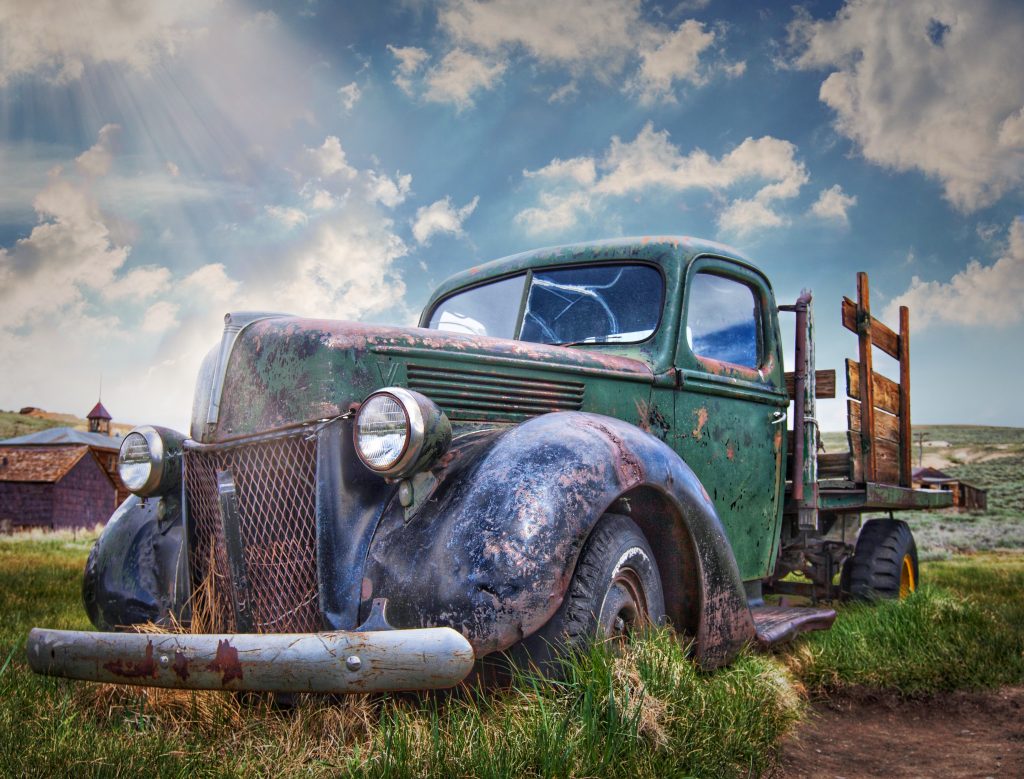 Abandoned vehicle in Bodie Ghost Town