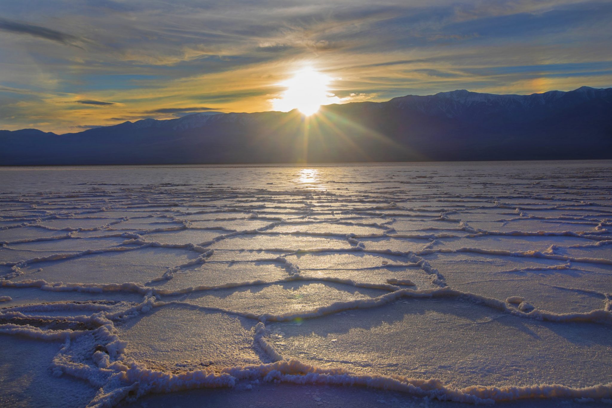California Salt Flats Badwater Basin Salt Flats In Death Valley What