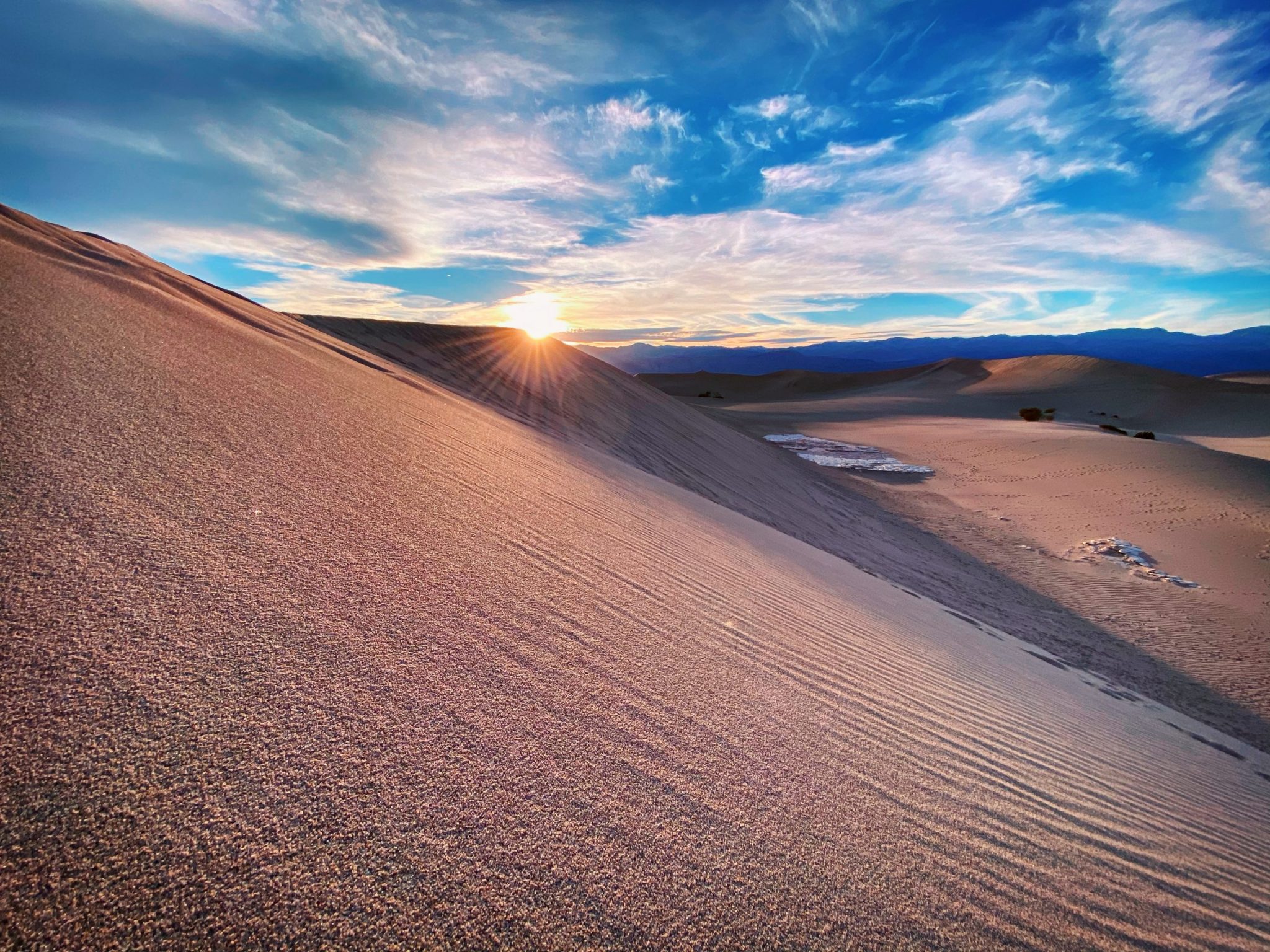 Sunset at the Mesquite Flat Sand Dunes in Death Valley