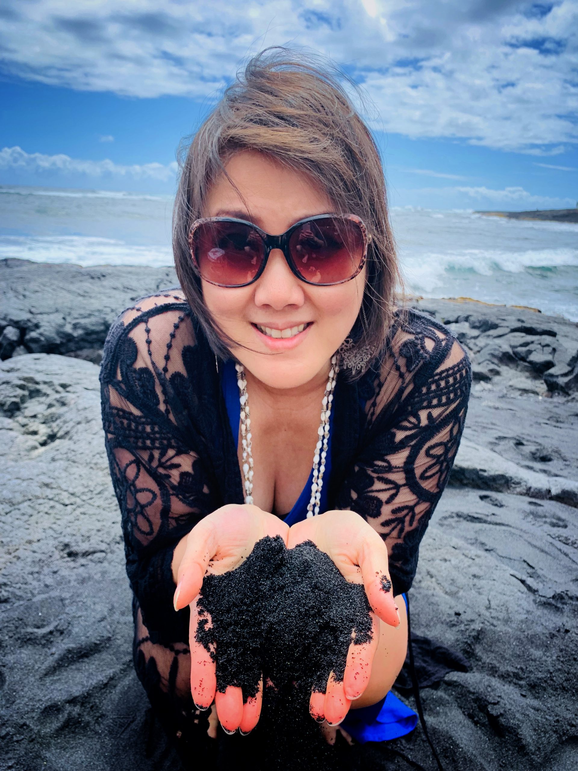 Black Sand at Punalu'u Beach