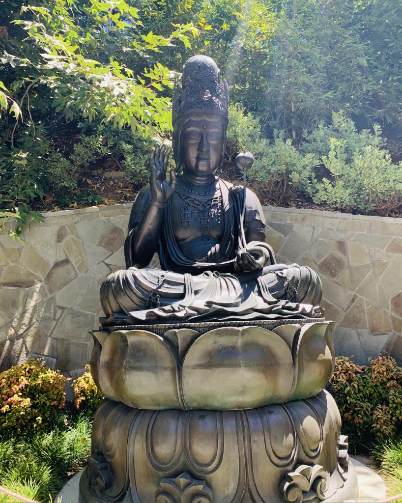Kannon Bosatsu statue at the Japanese Friendship Garden in Balboa Park San Diego