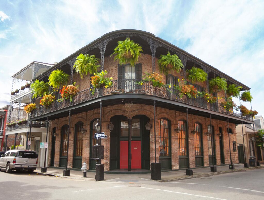 Beautiful building in the French Quarter of New Orleans