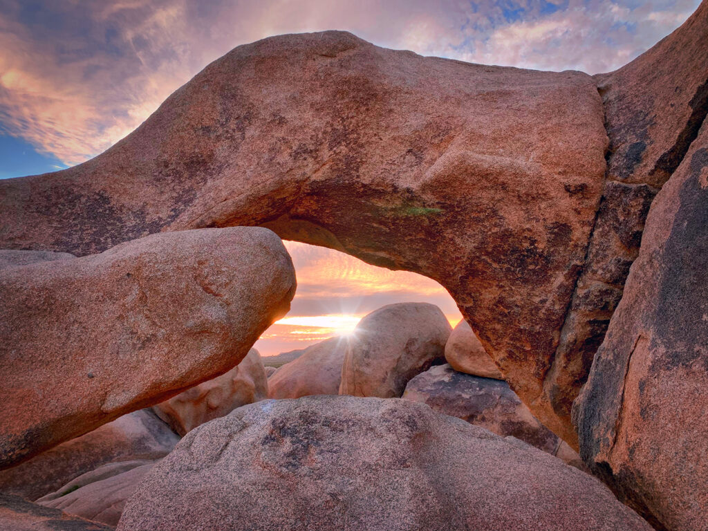Arch Rock at Sunset in Joshua Tree National Park